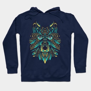 Abstract Wolf Hoodie